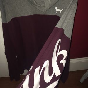 pink maroon hoodie